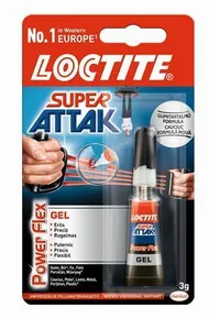 Klej błyskawiczny, 3 g, HENKEL "Loctite Super Attak Power Gel"